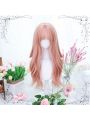 L-email Wig Long Pink Curly Lolita Wig