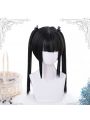 Lolita 45cm Long Black Ponytail Wigs