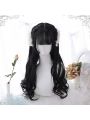 Lolita 65cm Long Curly Brown Black Cosplay Wigs