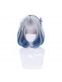 Mixed Blue Bob Lolita Wigs with Bangs Short Harajuku Pink Black Cosplay Wigs