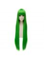 New Animation 100cm39.37inches Long Straight Green Cosplay Wigs
