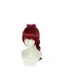 Persona 5 Royal Kasumi Yoshizawa Long Curly Wine Red Ponytail Cosplay Wigs