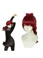 Persona 5 Royal Kasumi Yoshizawa Long Curly Wine Red Ponytail Cosplay Wigs