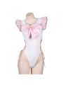Pink Sexy Bow Lingerie Cosplay Costume