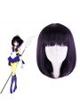 Sailor Moon Tomoe Hotaru Short Straight Bang Purple Mixed Black Cosplay Wigs