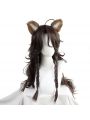 Twisted Wonderland Leona Kingscholar Brown Cosplay Wigs 80cm