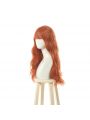 Women Curly Hair Wig Long Orange Lolita Fashion Wigs with Bangs