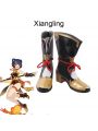 Game Genshin Impact Xiangling Cosplay Shoes